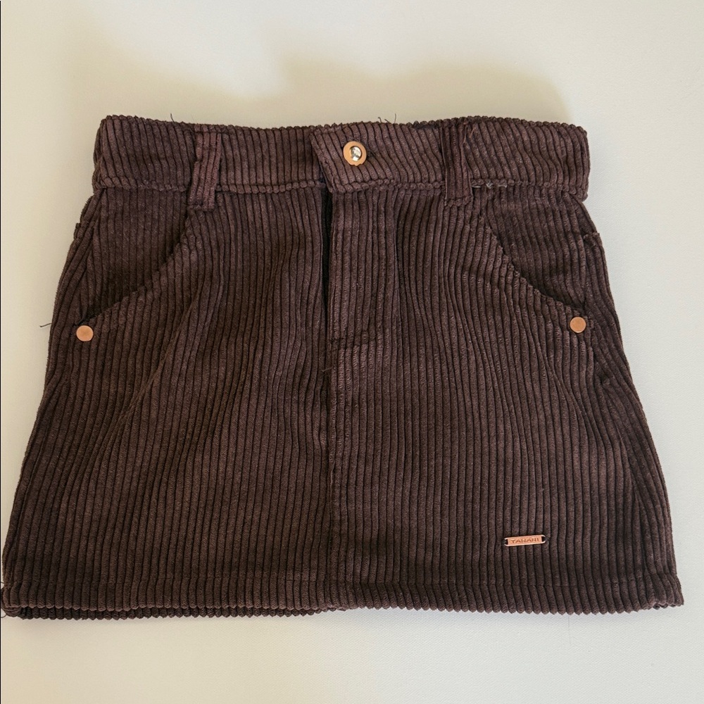 Tahari Brown Corduroy Skirt for Kids - Picture 6 of 7